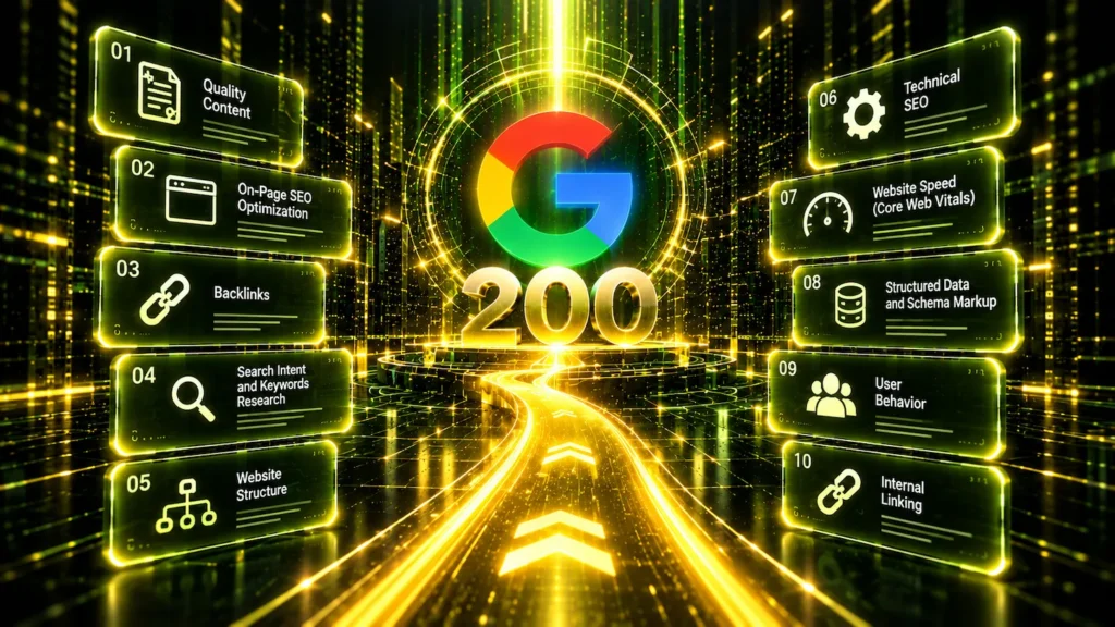 200 Google Ranking Factors in 2026: 10 Core SEO Checklist